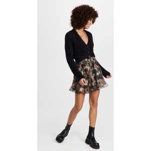 Alice + Olivia Dionne floral mini skirt size 2 NWT